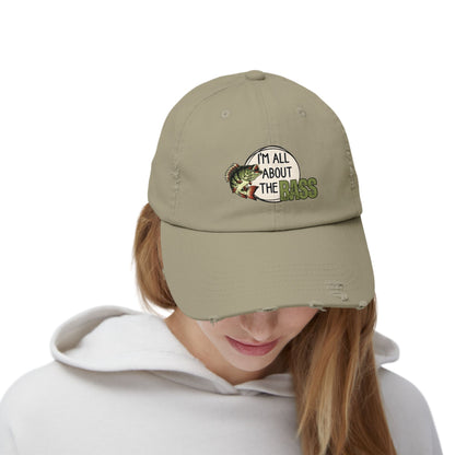 Distressed Fishing Cap, Green Im all about the bass
