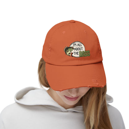Distressed Fishing Cap, Green Im all about the bass