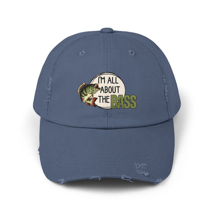 Distressed Fishing Cap, Green Im all about the bass
