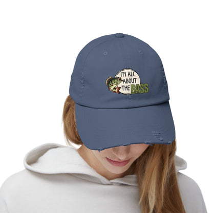Distressed Fishing Cap, Green Im all about the bass