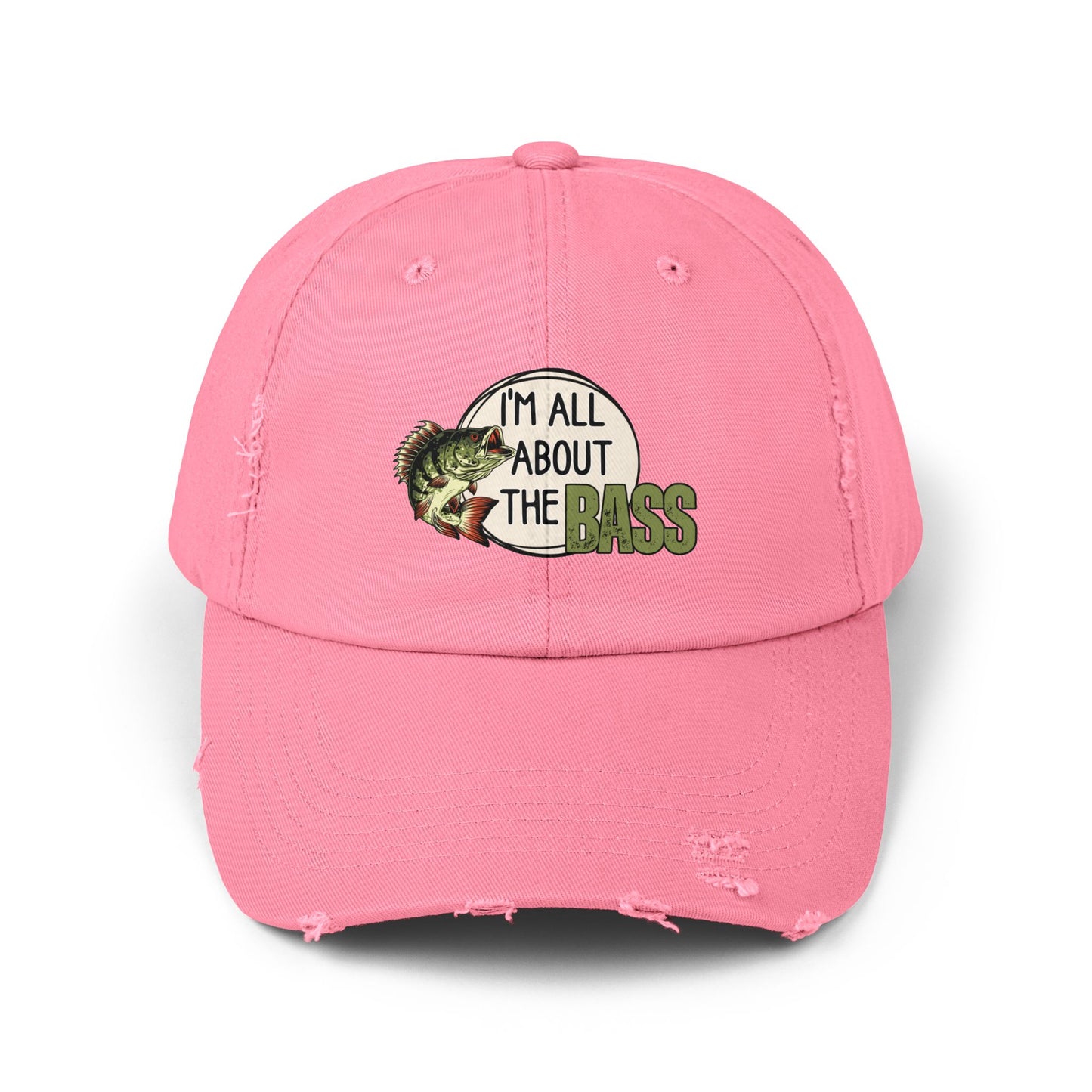 Distressed Fishing Cap, Green Im all about the bass