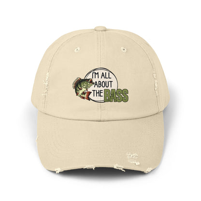 Distressed Fishing Cap, Green Im all about the bass