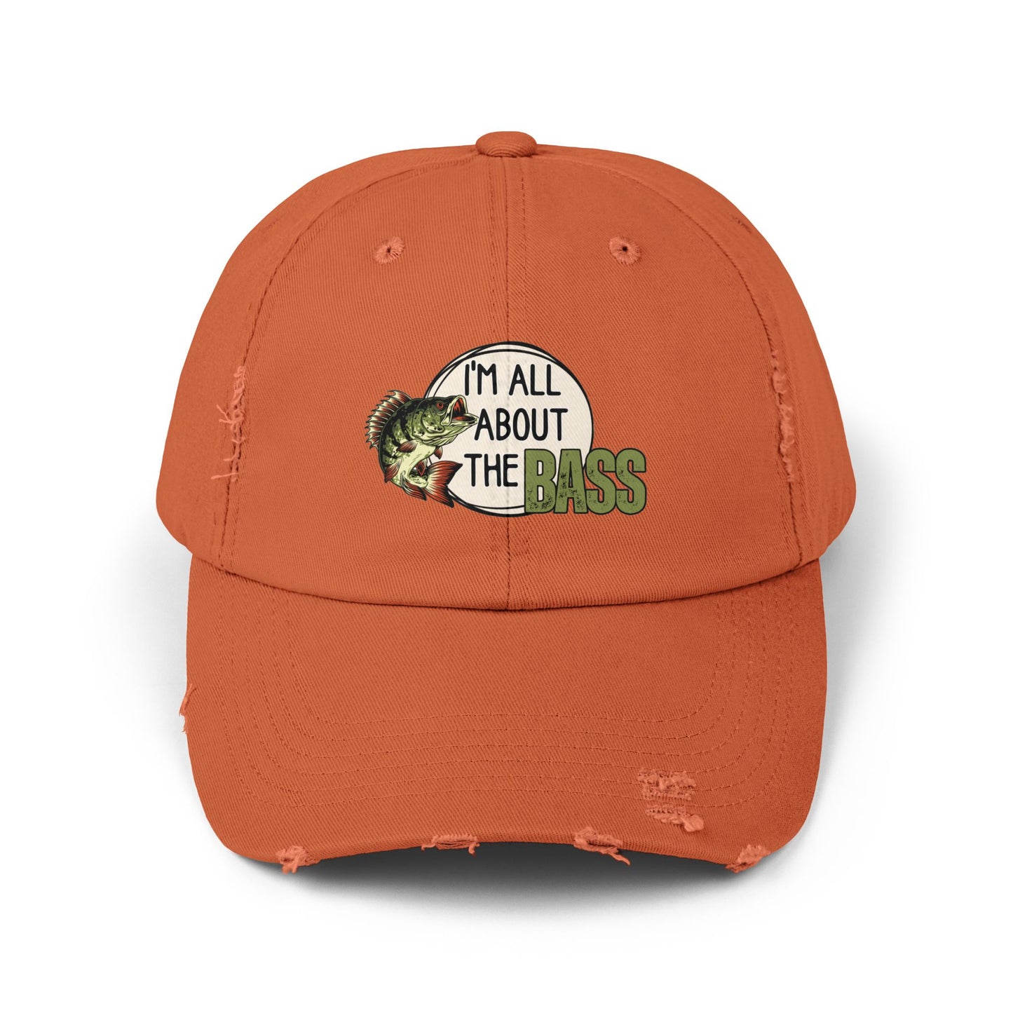 Distressed Fishing Cap, Green Im all about the bass