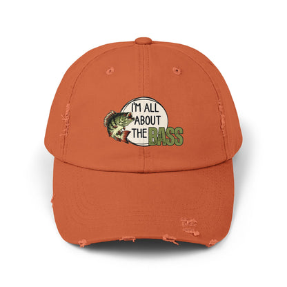Distressed Fishing Cap, Green Im all about the bass