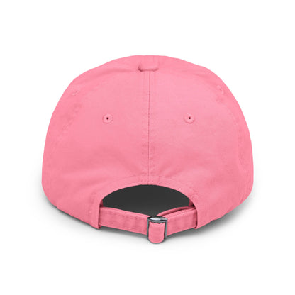 Distressed cap, orange all about the bass