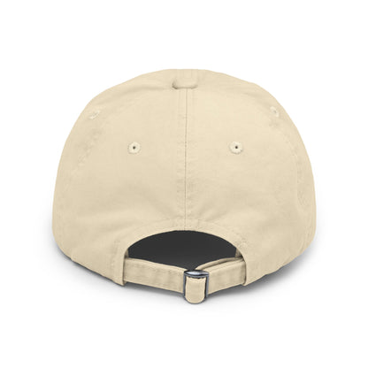 Distressed cap, orange all about the bass