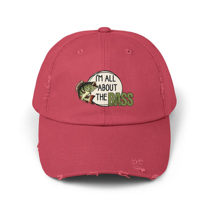 Distressed Fishing Cap, Green Im all about the bass