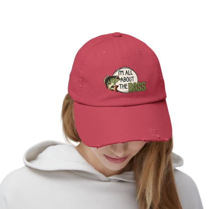 Distressed Fishing Cap, Green Im all about the bass