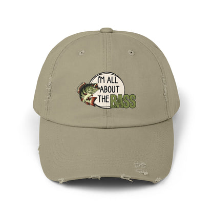 Distressed Fishing Cap, Green Im all about the bass