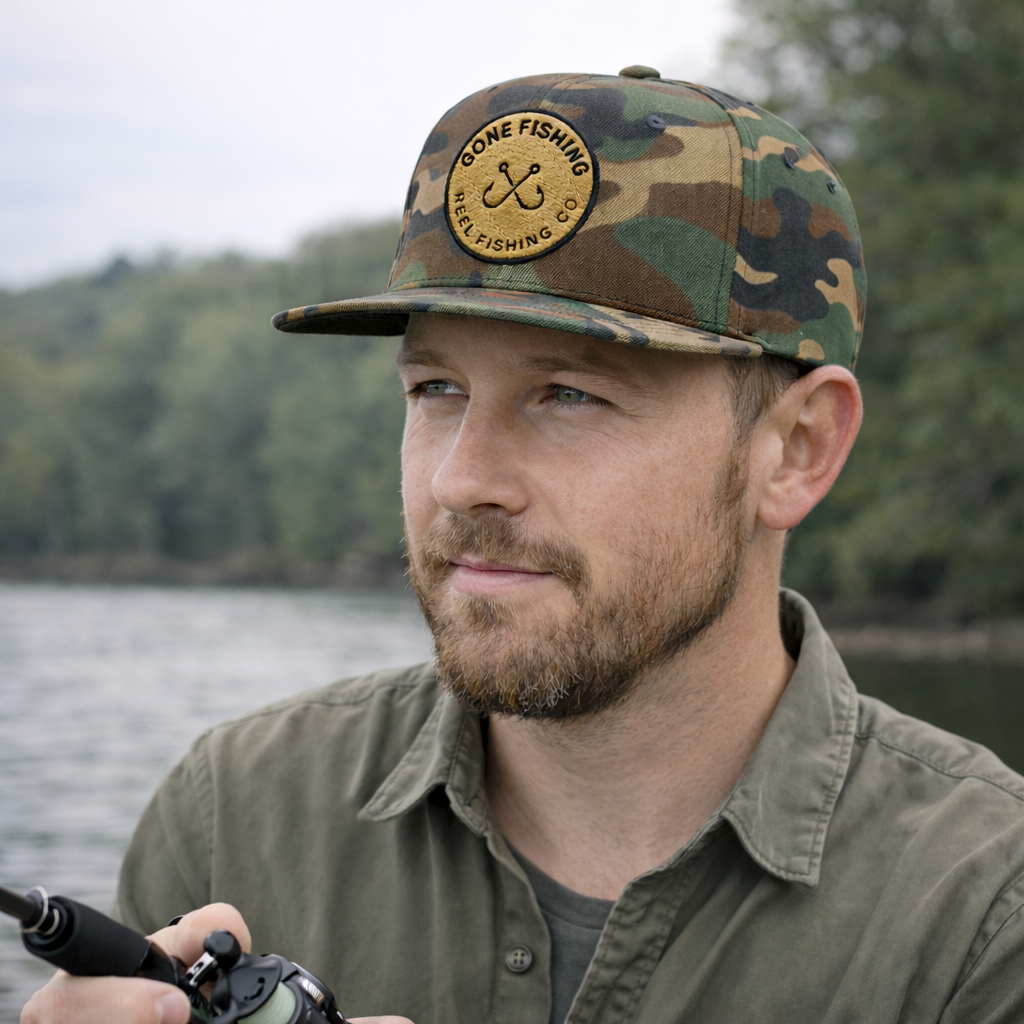 Snapback Hat Gone Fishing