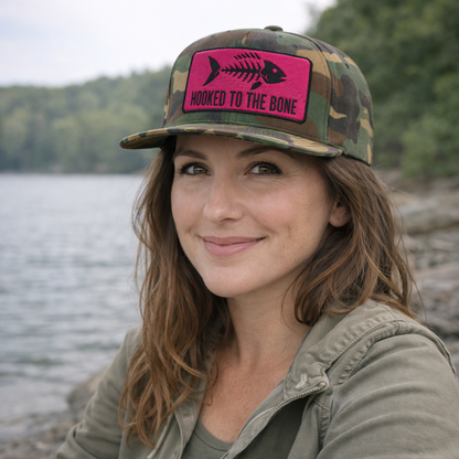 Snapback Cap Hooked to the bone (Pink)