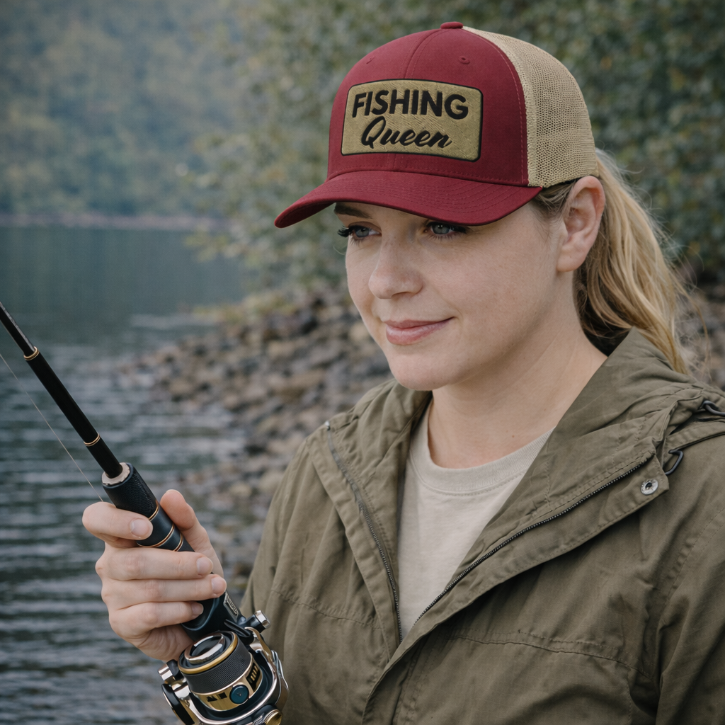 Fishing Queen Trucker Cap (Brown)